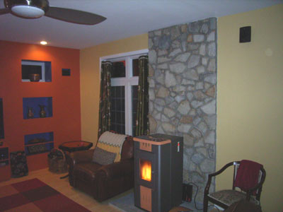 Veneer Fireplace Wall